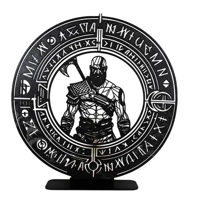 Kratos Runic Circle Hình Học Low Poly