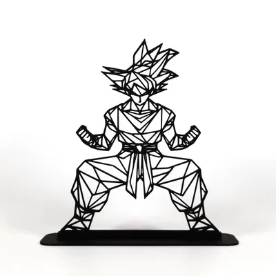 Goku Hình Học Low Poly