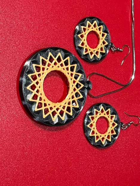 Bông Tai và Mặt Dây Chuyền Hình Sao Băng: In Dễ, Đẹp Lung Linh - Image 1