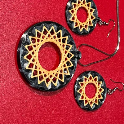 Bông Tai và Mặt Dây Chuyền Hình Sao Băng: In Dễ, Đẹp Lung Linh