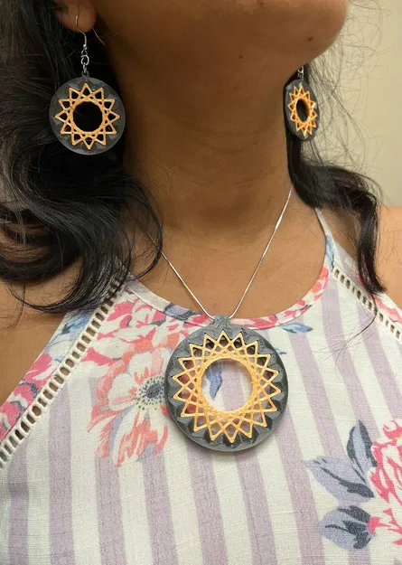 Bông Tai và Mặt Dây Chuyền Hình Sao Băng: In Dễ, Đẹp Lung Linh - Image 2