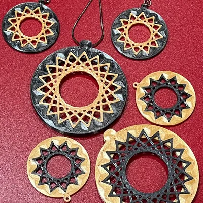 Bông Tai và Mặt Dây Chuyền Hình Sao Băng: In Dễ, Đẹp Lung Linh