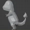 Charmander Phong Cách Low Poly - Thumbnail 3