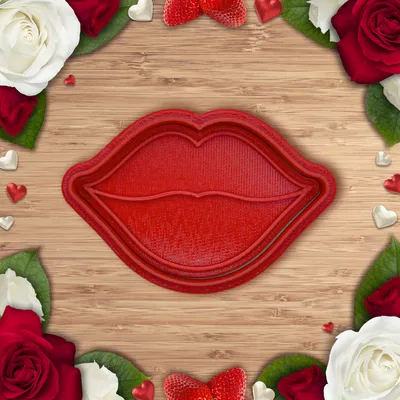 Khuôn Cắt Bánh Quy Hình Môi Valentine
