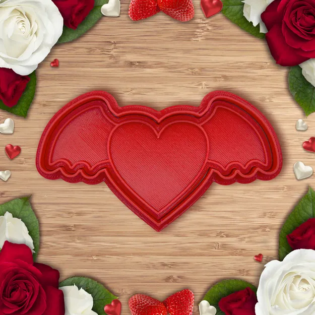 Khuôn Cắt/Dập Bánh Quy Trái Tim Quỷ Valentine - Image 1