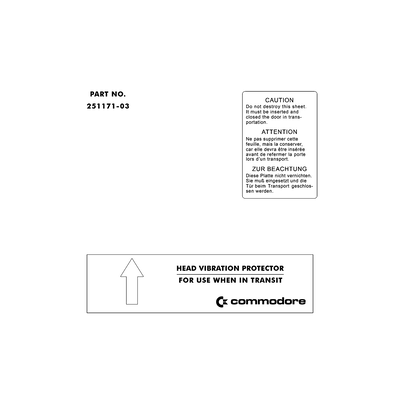 Thẻ Trung Chuyển Commodore 251171-03 (Phiên Bản Cắt Laser)