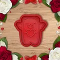Khuôn/Dập Bánh Quy Gấu Tình Nhân Valentine - Thumbnail 2