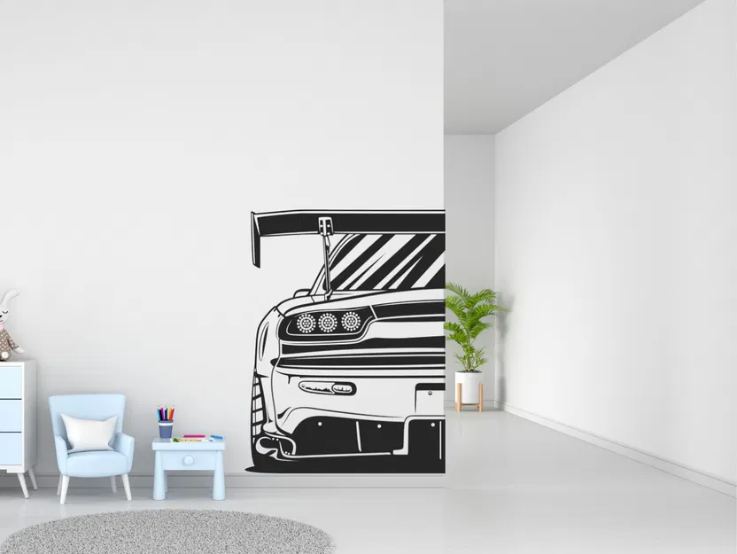 Tranh Trang Trí Tường Mazda RX-7 Silhouette, 2D - Image 1