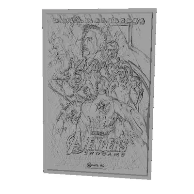 Ảnh Lithophane Poster Phim Avengers Endgame