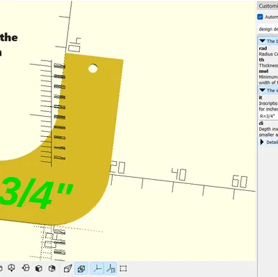 Bộ Thước Đo Bán Kính Bằng MM - Sẵn Sàng In Hoặc Tùy Chỉnh