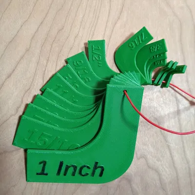 Khuôn đo bán kính bằng Inch - Bộ đầy đủ sẵn sàng in hoặc tùy chỉnh