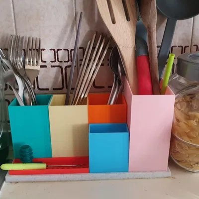 Kệ Úp Muỗng Nĩa In Không Cần Support