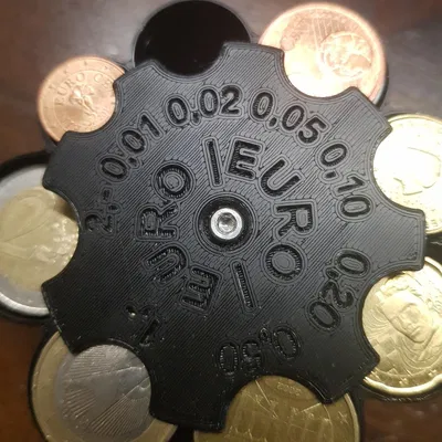 Hộp Đựng Tiền Xu EURO Có Cơ Chế Lò Xo