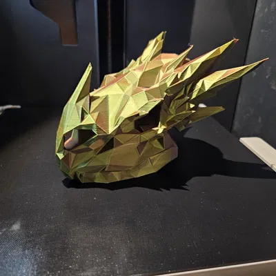 Đầu Rồng Phong Cách Low Poly