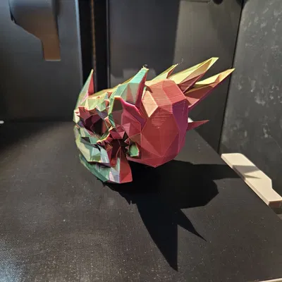 Đầu Rồng Phong Cách Low Poly