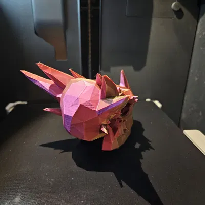 Đầu Rồng Phong Cách Low Poly