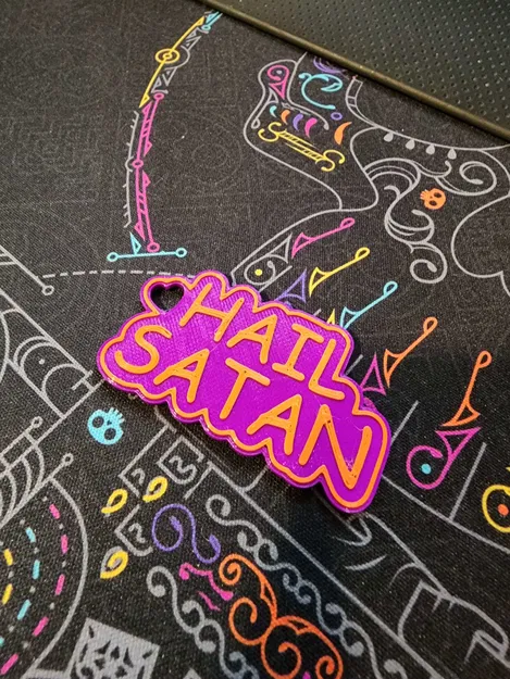 Móc Khóa Hail Satan - Image 1