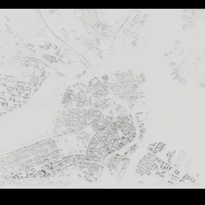 Mô hình nghệ thuật tường 3D Cảnh quan Thành phố Boston