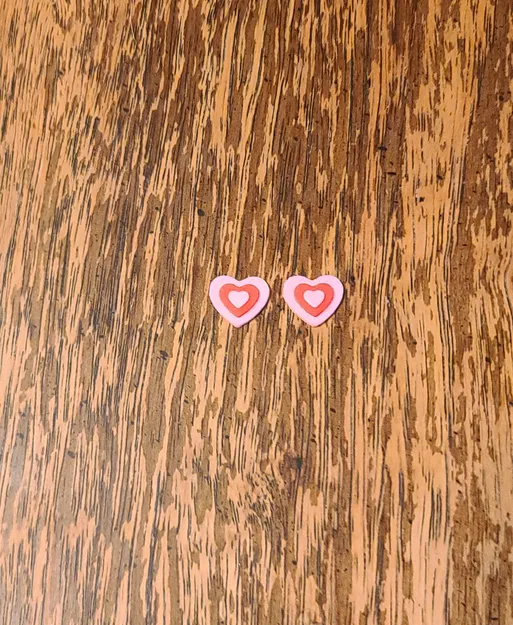 Bông Tai Trái Tim Nổi - Image 4