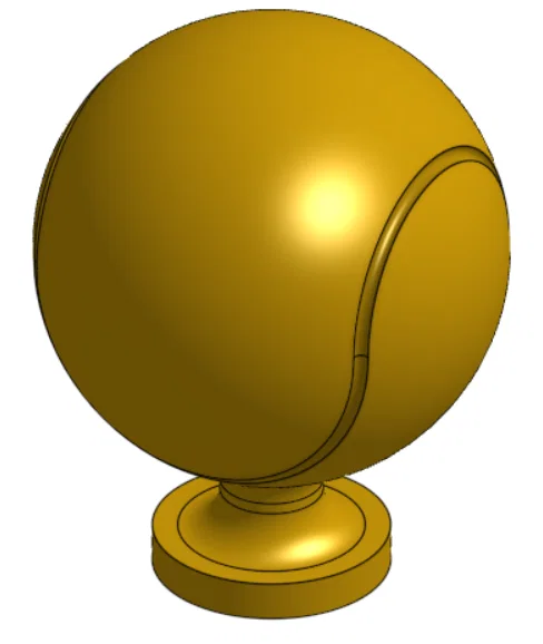 Đỉnh Cúp Hình Trái Bóng Tennis - Image 1