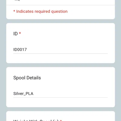 Theo dõi Filament bằng Google Sheets & Mã QR