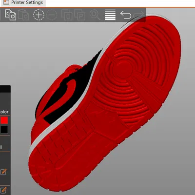 Mẫu In Nike Air Jordan 1 Bred Đa Sắc