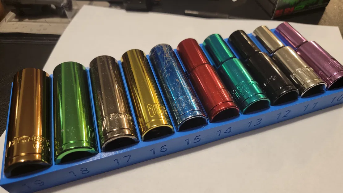 Khay Đựng Socket Sâu 1/2" Drive Chuẩn Metric - Image 1