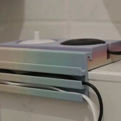 Giá đỡ bàn chải điện Oral-B đôi kiêm bộ tổ chức cáp ép khớp