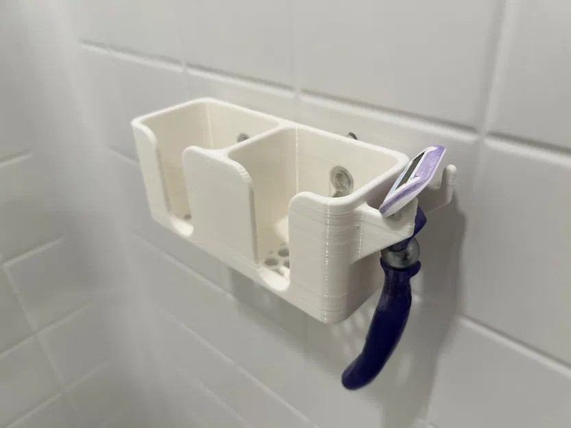 Kệ Xà Bông và Dao Cạo Phòng Tắm Có Hút Chân Không - Image 2