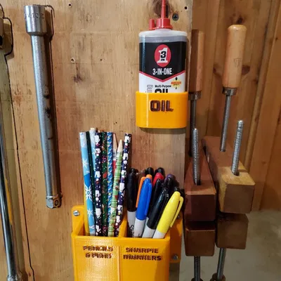 Giá Đỡ Treo Tường Cho Bút, Dầu Đa Năng 3-IN-ONE