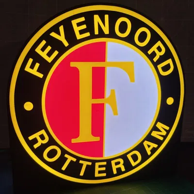 Hộp Đèn Logo Feyenoord Để Bàn