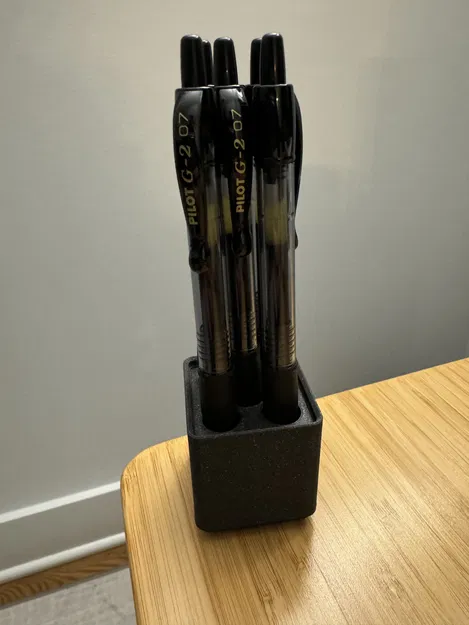 Khuôn Giữ Bút Gridfinity (5 Lỗ 12mm) Cho Bút Pilot G2 - Image 1