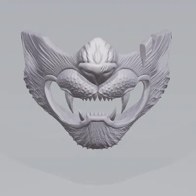 Mặt Nạ Oni Phong Cách Hổ Thiết Kế Số 02