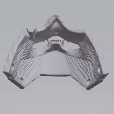 Mặt Nạ Oni Phong Cách Hổ Thiết Kế Số 02