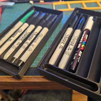 Khay Đựng 5 Bút Sharpie Gridfinity (4x2)