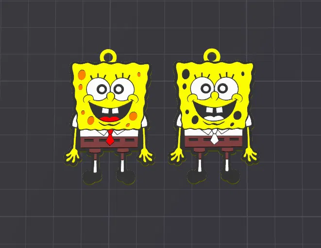 Móc khóa/mặt dây chuyền Spongebob Squarepants - nhân vật hoạt hình - Image 1