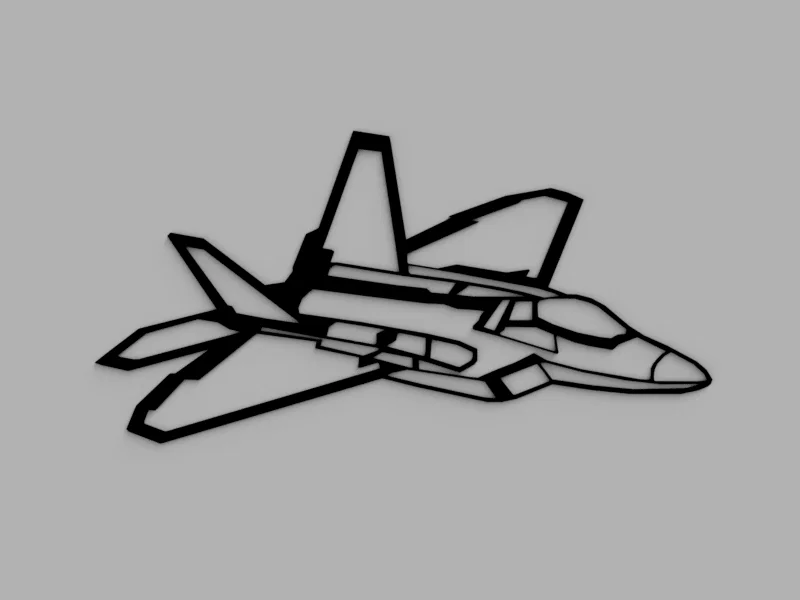 Tranh Treo Tường Hình Bóng Lockheed Martin F22 Raptor - Image 1