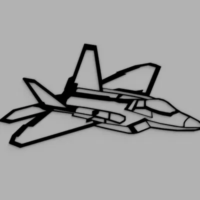 Tranh Treo Tường Hình Bóng Lockheed Martin F22 Raptor