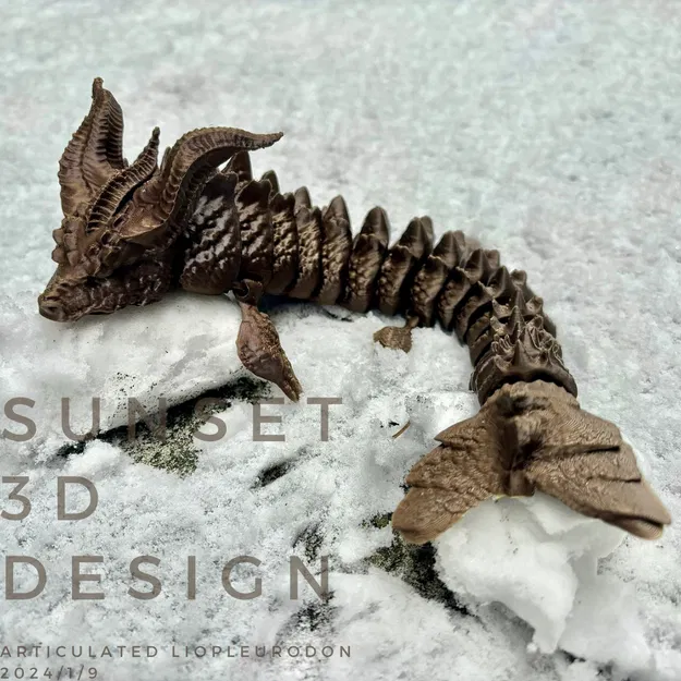 Mô hình khủng long Liopleurodon có khớp nối - Image 9