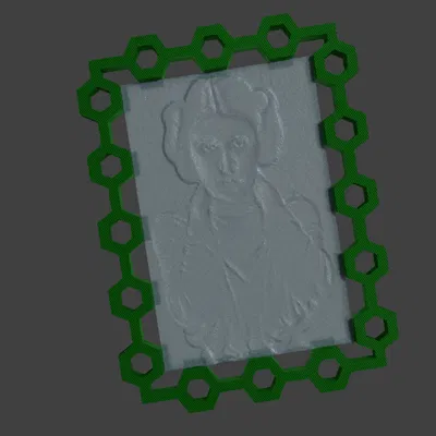 Khung Lục Giác Lithoplane Hiện Đại