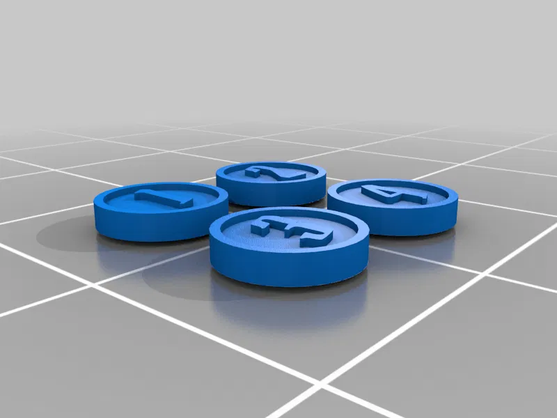 Token Đánh Số Kẻ Thù Gloomhaven - In Resin Phẳng Trên Khay - Image 3