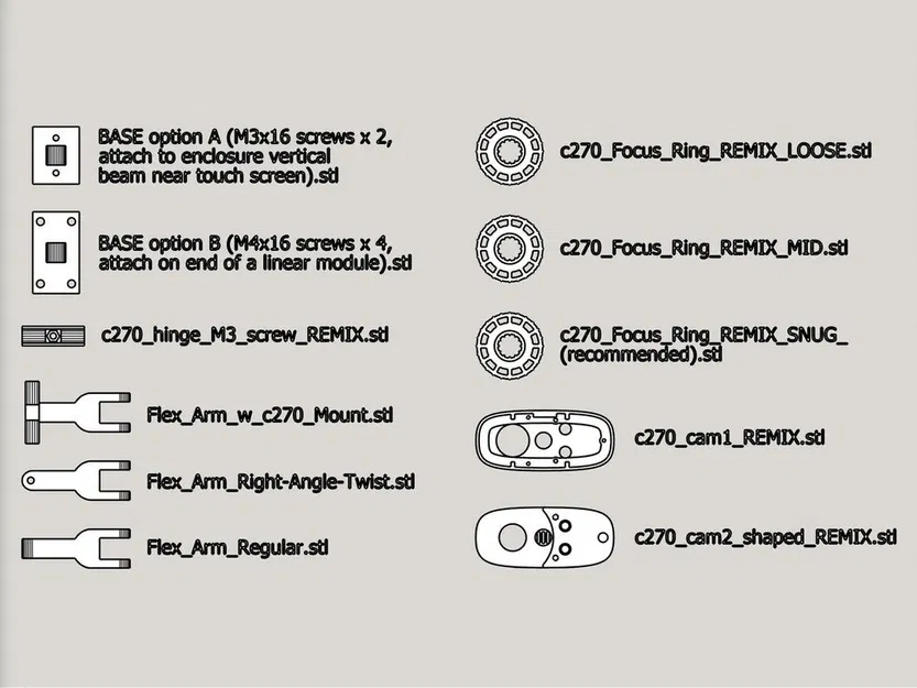 Giá đỡ webcam Logitech c270 cải tiến + tùy chọn đế Snapmaker 2.0 - Image 13