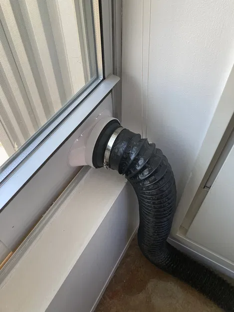 Bộ chuyển đổi ống gió 4" sang lỗ thông hơi cửa sổ 5.1" - Image 1