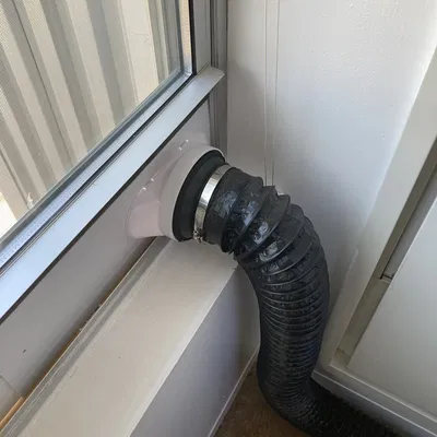 Bộ chuyển đổi ống gió 4" sang lỗ thông hơi cửa sổ 5.1"