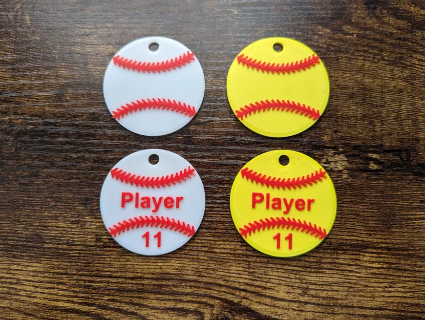 Móc khóa bóng chày và bóng mềm tùy chỉnh - Image 1