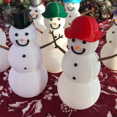 Người Tuyết với Đèn Trà LED (OpenSCAD)