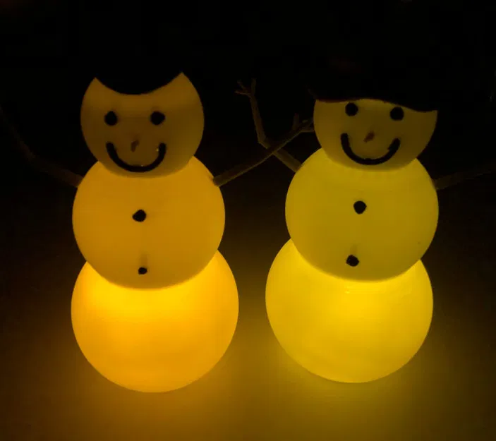 Người Tuyết với Đèn Trà LED (OpenSCAD) - Image 2