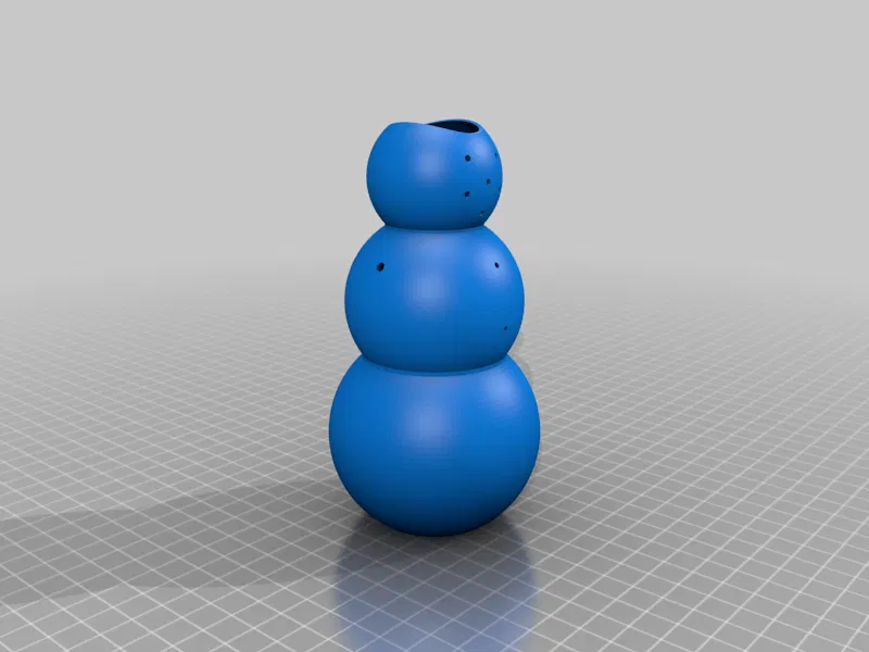 Người Tuyết với Đèn Trà LED (OpenSCAD) - Image 6