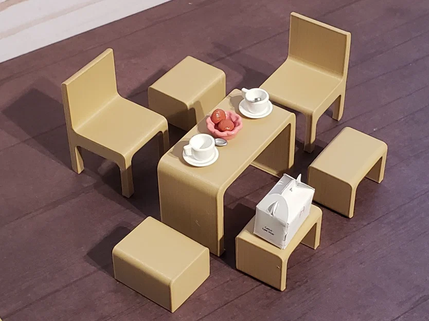 Mô hình Nội thất Nhà búp bê Tỷ lệ 1:12 - In Liền Khối - Image 2