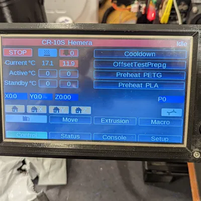 Vỏ và Giá đỡ PanelDue 7i cho Thanh định hình 2040